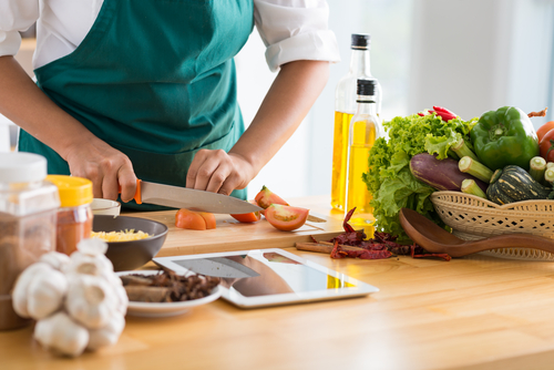 Cooking healthy meal