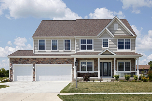 Stone home with front porch