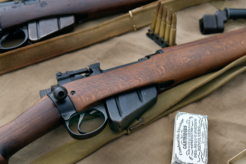 The LeeEnfield is a bolt-action, magazine-fed, repeating rifle that served as the main firearm used by the military forces of the British Empire and Commonwealth during the first half of the 20th century.