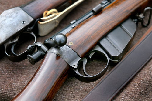 The LeeEnfield is a bolt-action, magazine-fed, repeating rifle that served as the main firearm used by the military forces of the British Empire and Commonwealth during the first half of the 20th century.