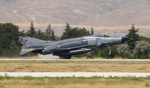 Fighter Aircraft takes off from Konya Airport