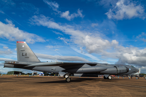 Wide angle of the USAF B-52 Stratofortress