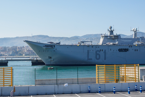 BILBAO, SPAIN - MARCH / 23/2019. The aircraft carrier of the Spa