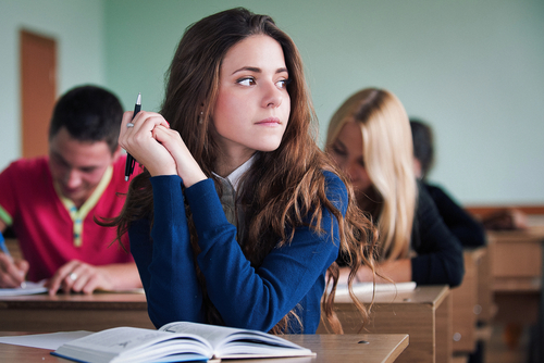 Student in the classroom