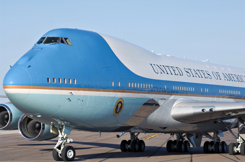 Air Force One on the tarmac