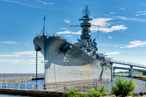 The USS Alabama now a tourist attraction in Battle Ship Memorial Park, Mobile Alabama