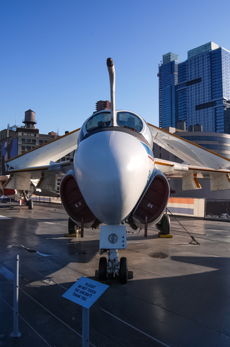  Grumman A-6 Intruder of the United States Navy on the display at the Intrepid Sea, Air and Space Museum in New York City.