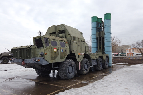 Russia, Engels - march,2021: Russian anti-aircraft missile system C 300.