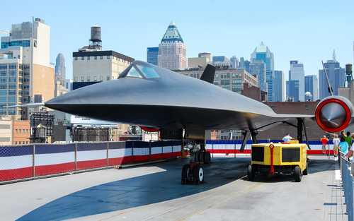 Lockheed A-12 (predecessor to SR-71 Blackbird) at the Intrepid Sea Air and Space museum in New York City.