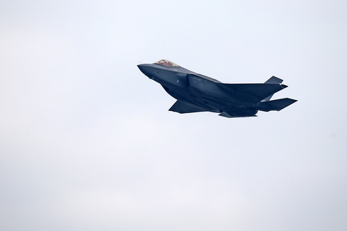 Lockheed Martin F-35  of Italian Air Force during the Linate Air Show 2019.