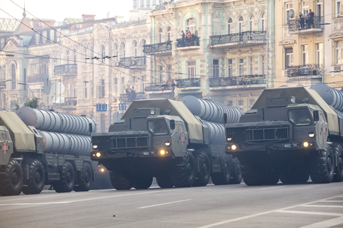 Ukrainian S-300 air defense system during a rehearsal for the Independence Day military parade in central Kyiv, Ukraine August 20, 2021. High quality photo