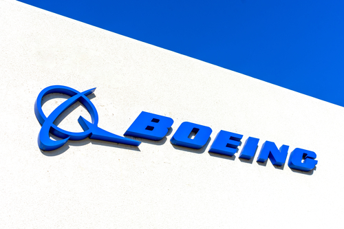 Boeing logo, sign on company office. The Boeing Company is an American multinational aerospace corporation - Pleasanton, California, USA - 2020